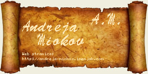 Andreja Miokov vizit kartica